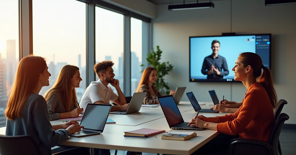 Jovens conversam em curso online de autoconhecimento 