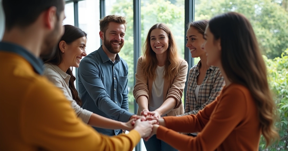 Equipe de trabalho diversa celebrando juntos em uma sala de reunião 