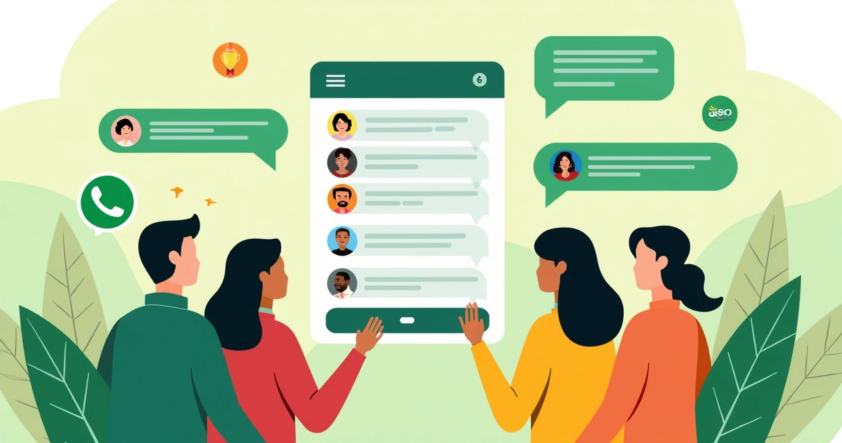 Grupo discutindo novidades da marca no WhatsApp 