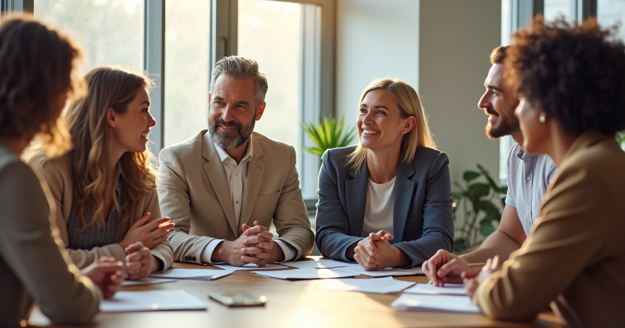 Grupo de pessoas debatendo juntos em busca de solução para um conflito 