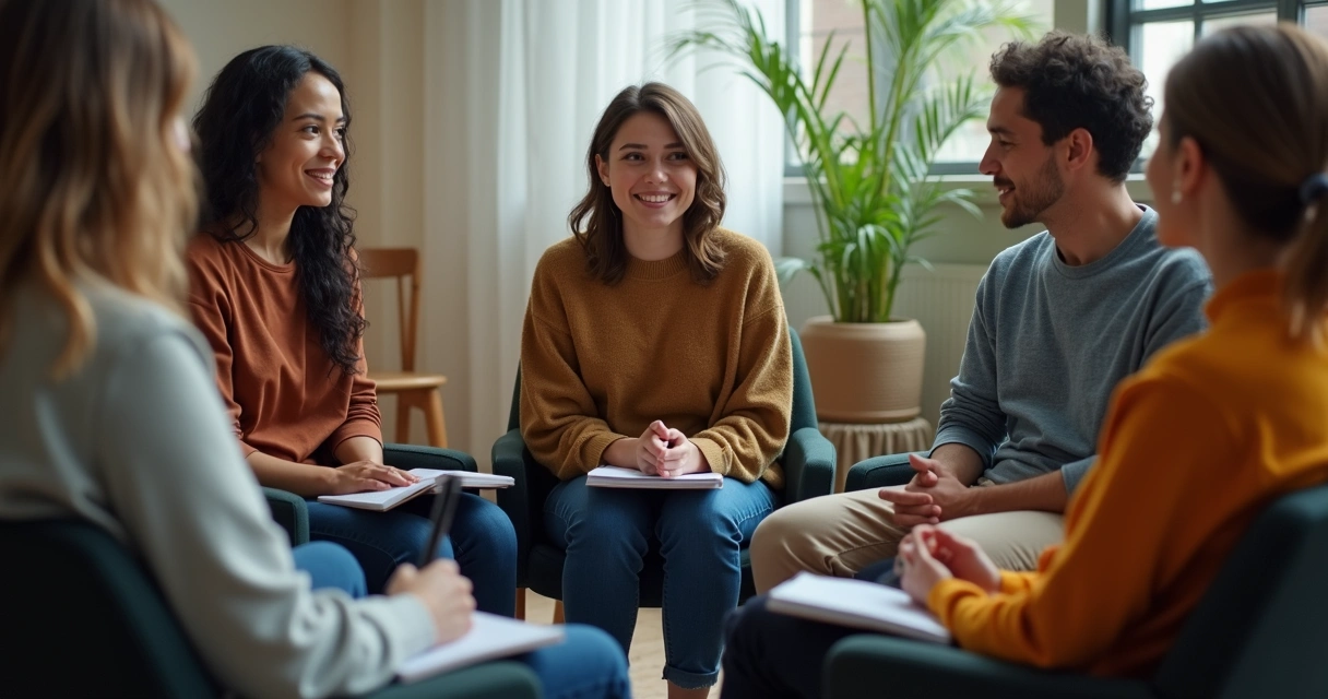 Grupo em escuta durante roda de conversa