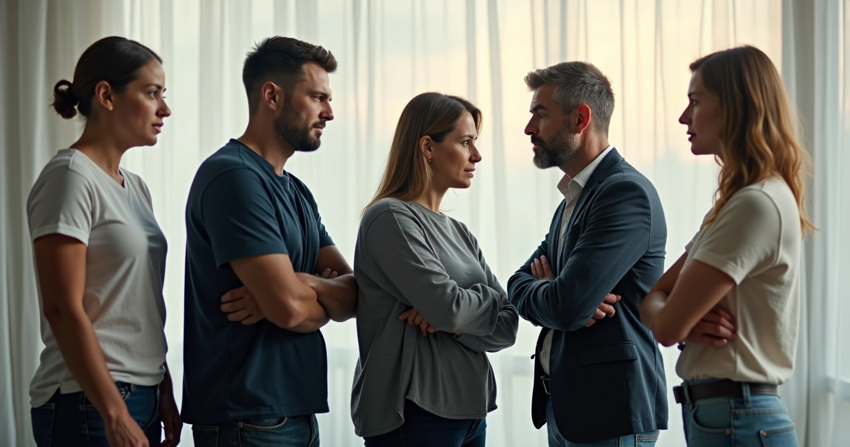 Grupo de personas mostrando lenguaje corporal diverso 