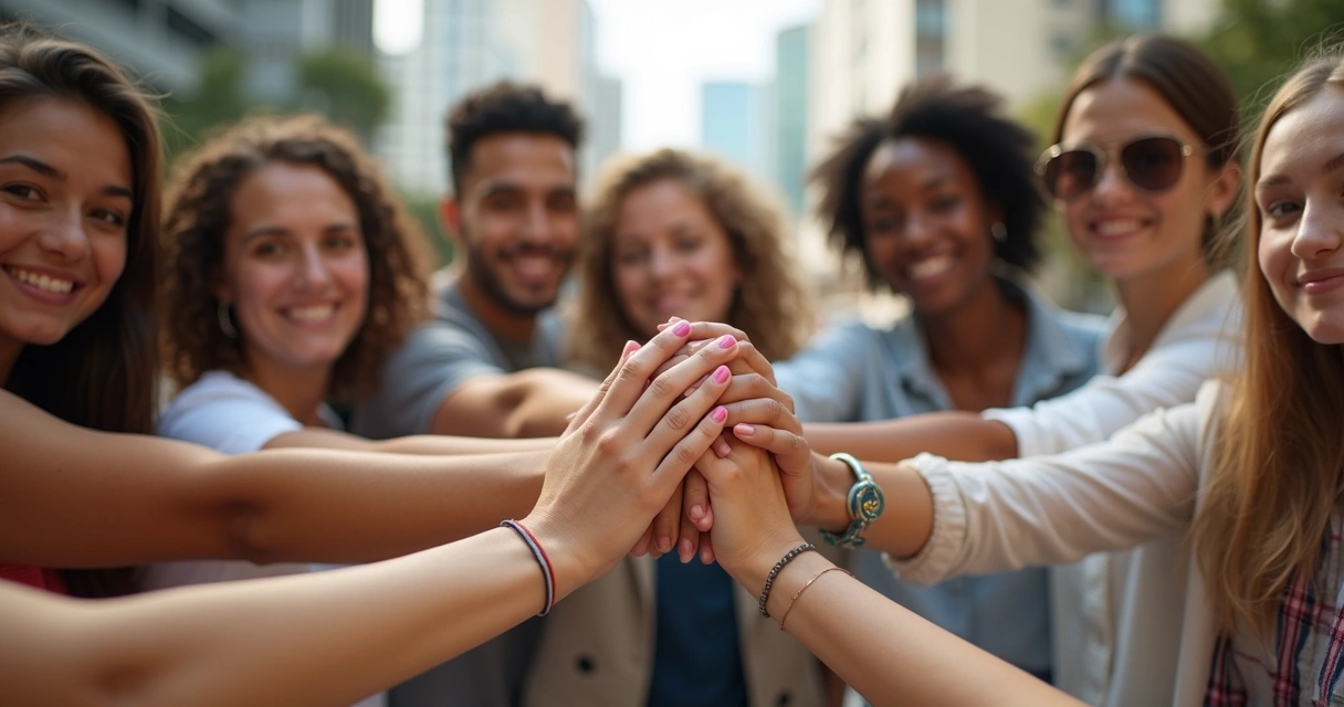 Grupo de personas unidas por la sensación de pertenencia 