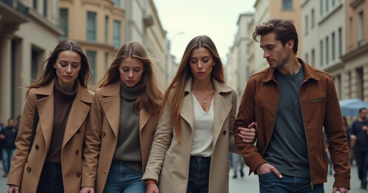 Grupo de pessoas caminhando juntos na rua