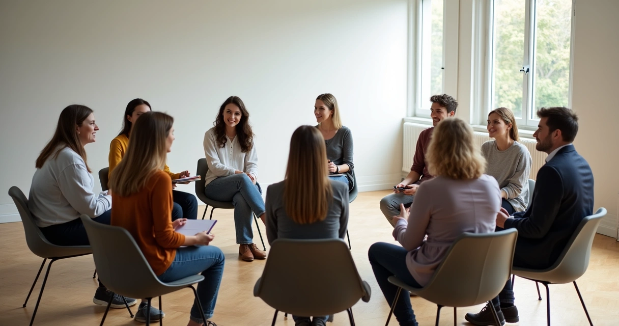 Grupo de psicólogos em supervisão clínica