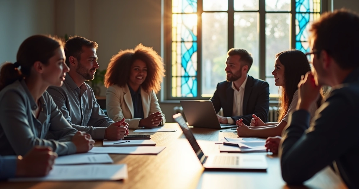 Profissionais de TI conversando sobre ética no trabalho 