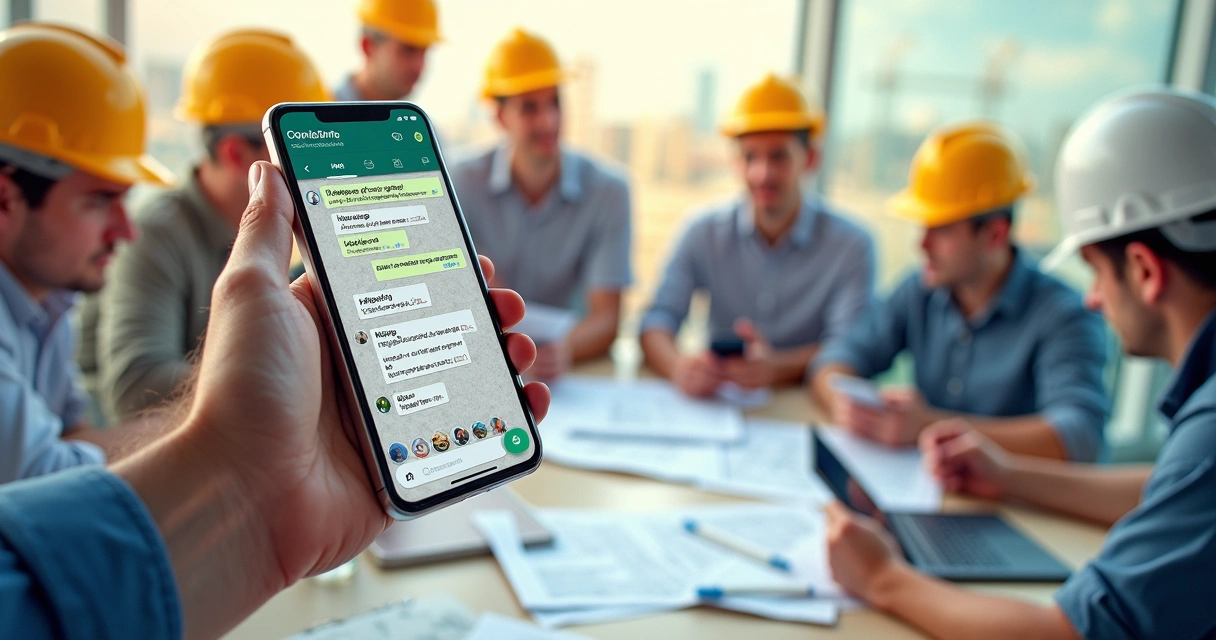 Grupo de WhatsApp para profissionais do setor de construção civil 