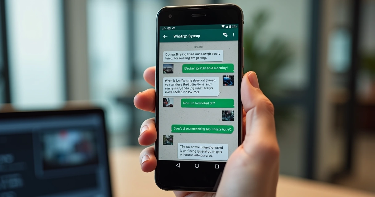 Tela de smartphone exibindo grupo de WhatsApp com instaladores debatendo configurações de DVR 