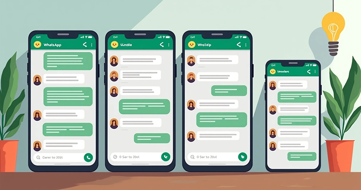 Celulares exibindo grupo de WhatsApp do sindicato ativo 