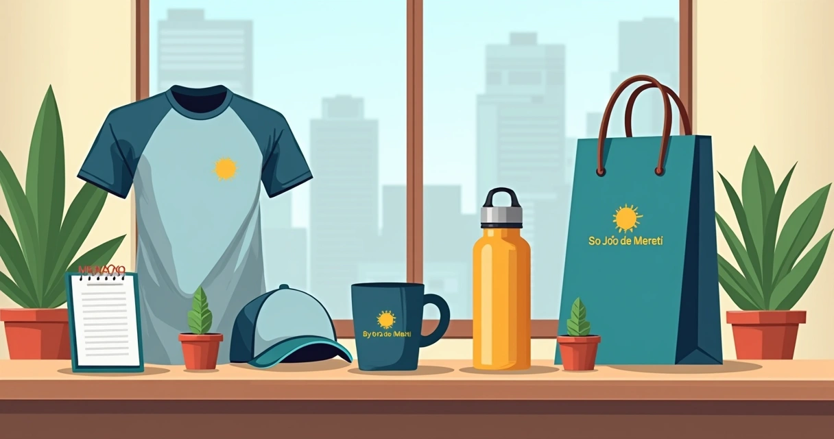 Exemplos de kit completo com uniformes, bonés, ecobags e canecas personalizados para empresas em São João de Meriti 