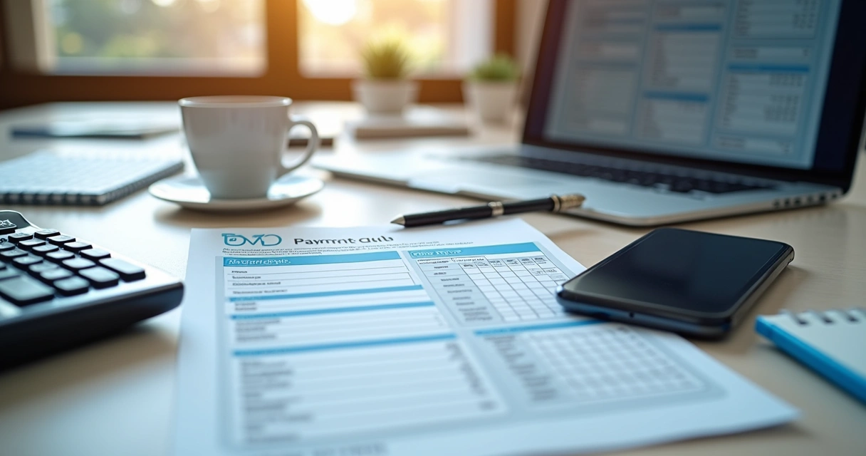 Empreendedor analisando guia DAS e calculadora na mesa