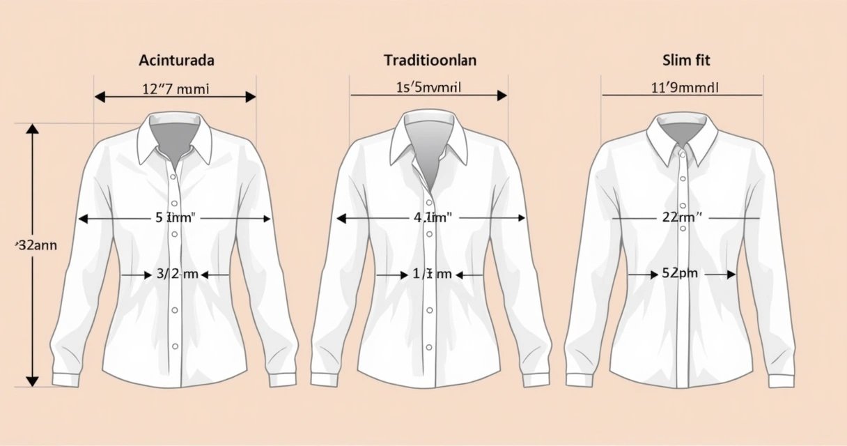 Tabela de tamanhos e modelagens para blusas femininas personalizadas 