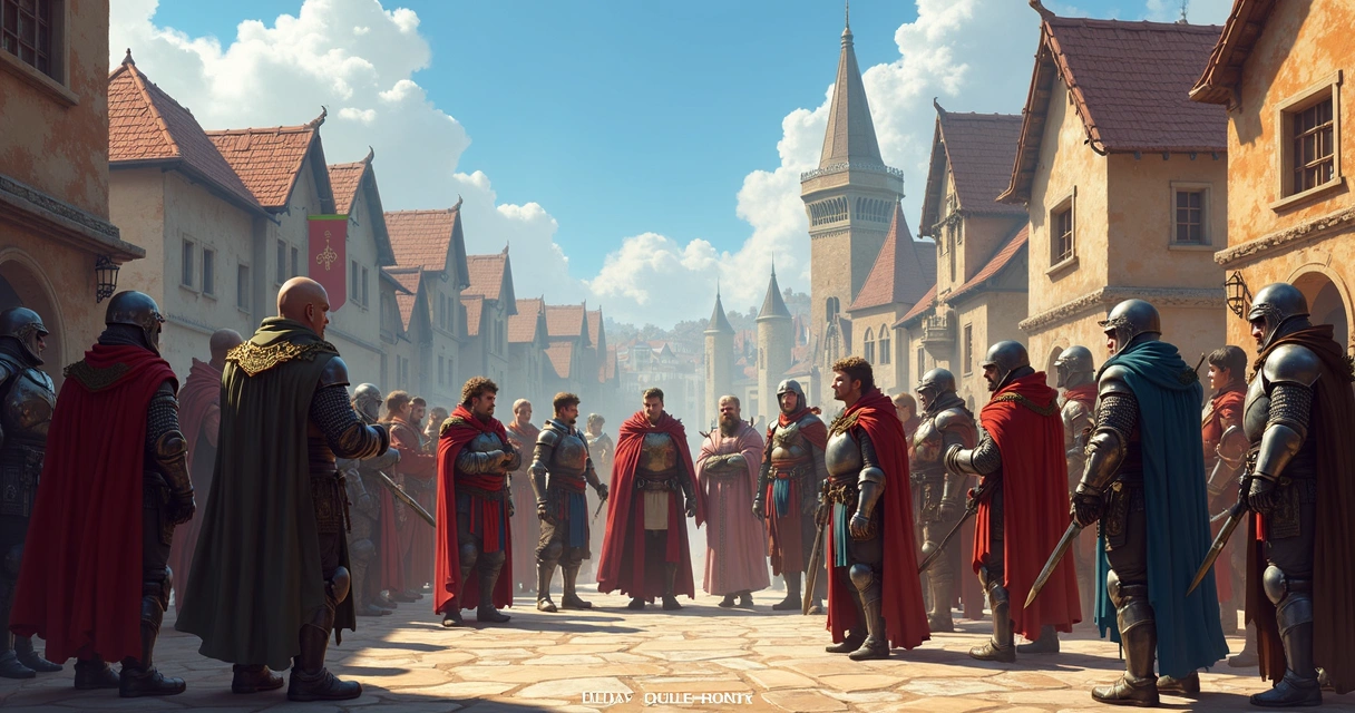 Integrantes de guilda reunidos em área do jogo Tibia, com equipamentos variados e em posição de reunião.