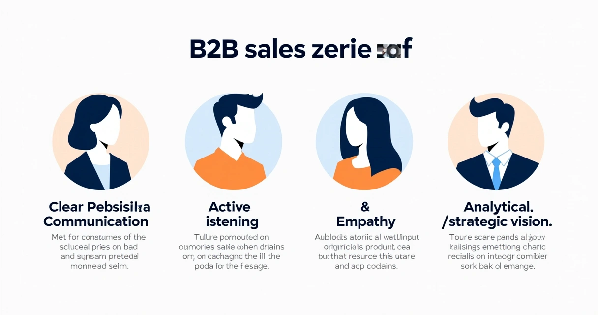 Quatro habilidades do closer de vendas em formato de infográfico simples 