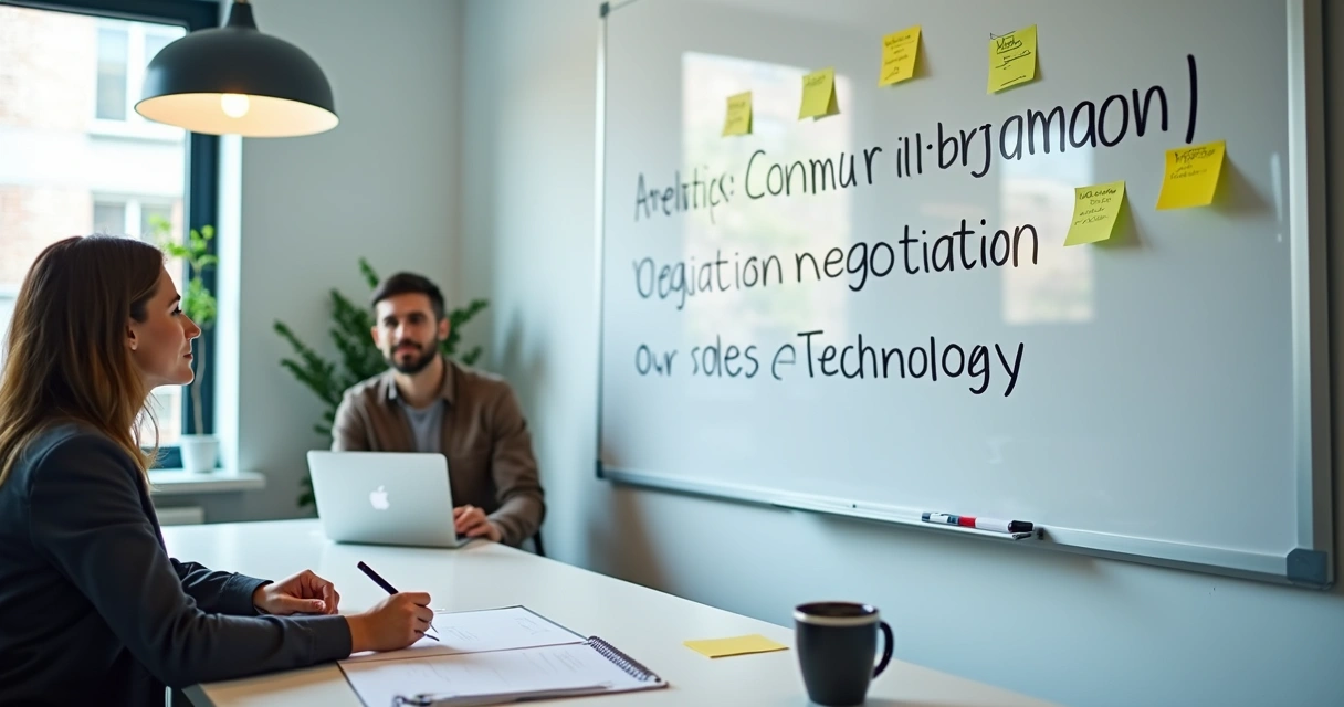 Vendedor B2B: Perfil, Funções e Estratégias Modernas 3 Quadro branco com habilidades de um vendedor corporativo listadas