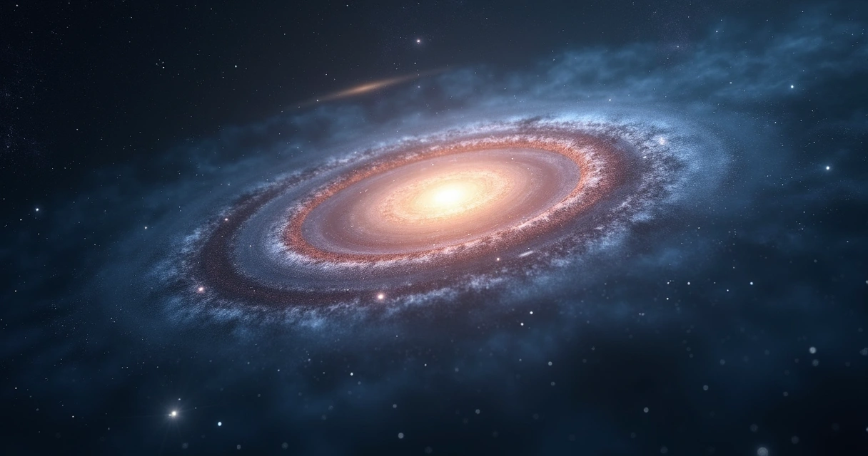 Visualização do halo de matéria escura da Via Láctea. 