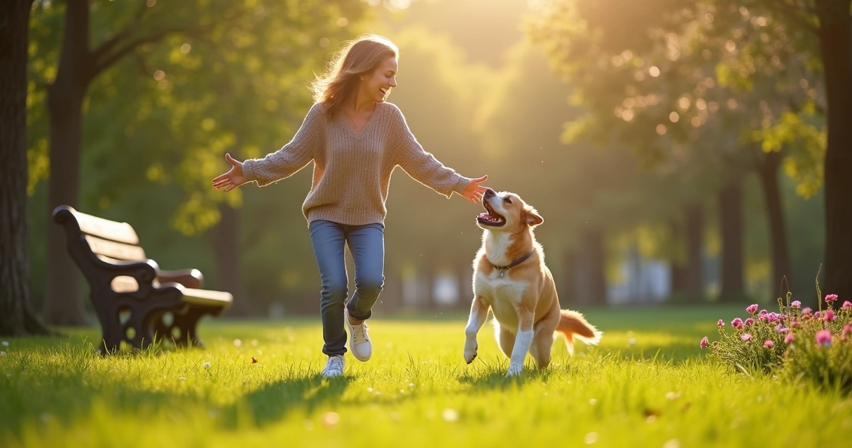 Dog reunited with owner in park