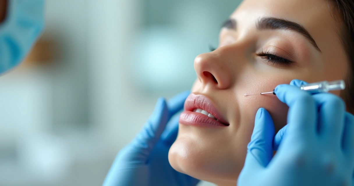 mulher fazendo harmonização facial