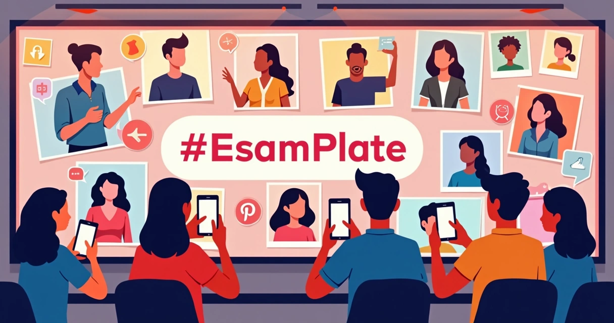 Mural digital com fotos de clientes e hashtag destacada 