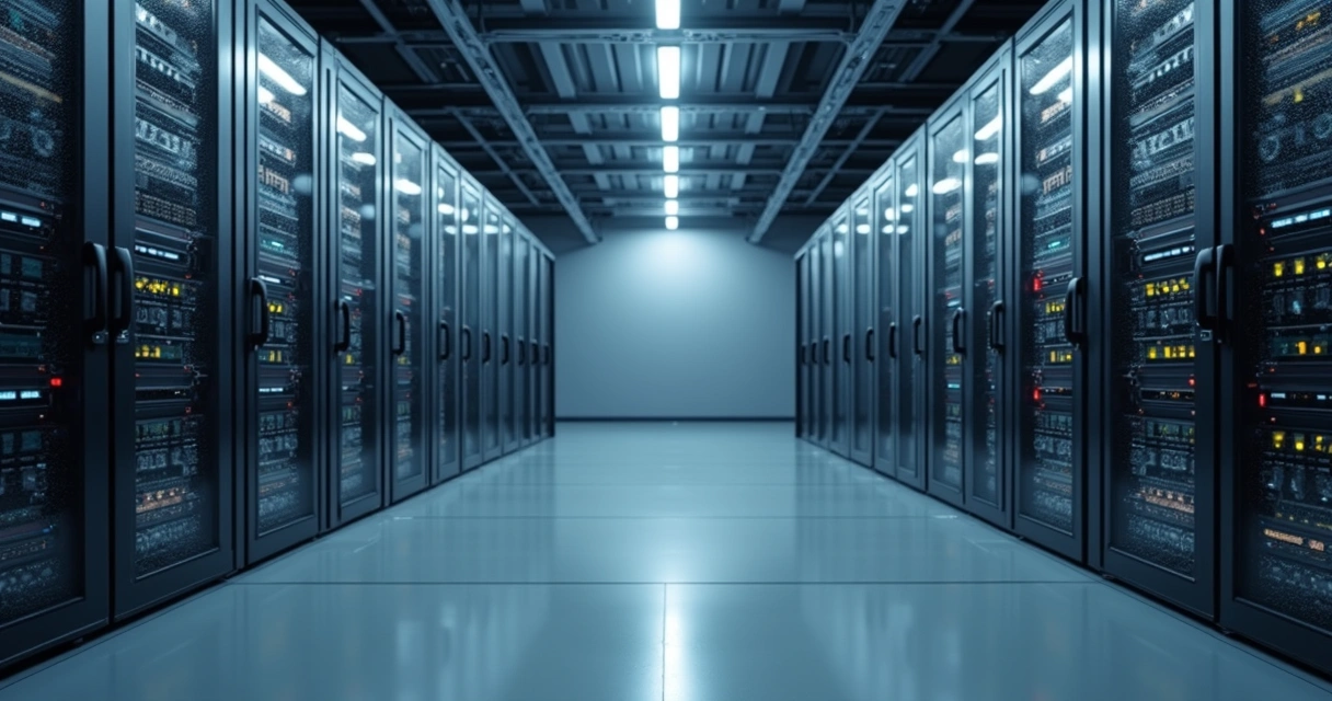 Ambiente corporativo com múltiplos HDs e monitoramento profissional 