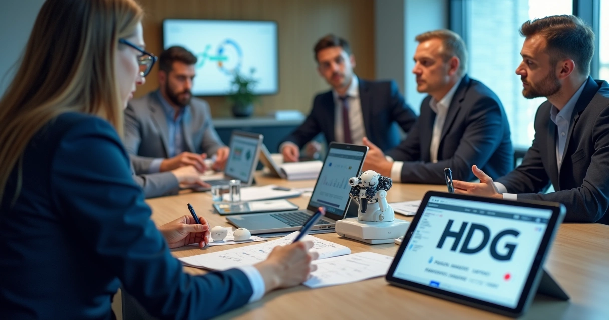 # Tech <PE> 7 Produtos e serviços HDG durante uma reunião de gestores