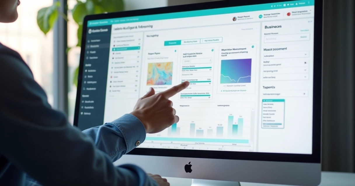 Interface moderna de gerenciador de conteúdo digital 