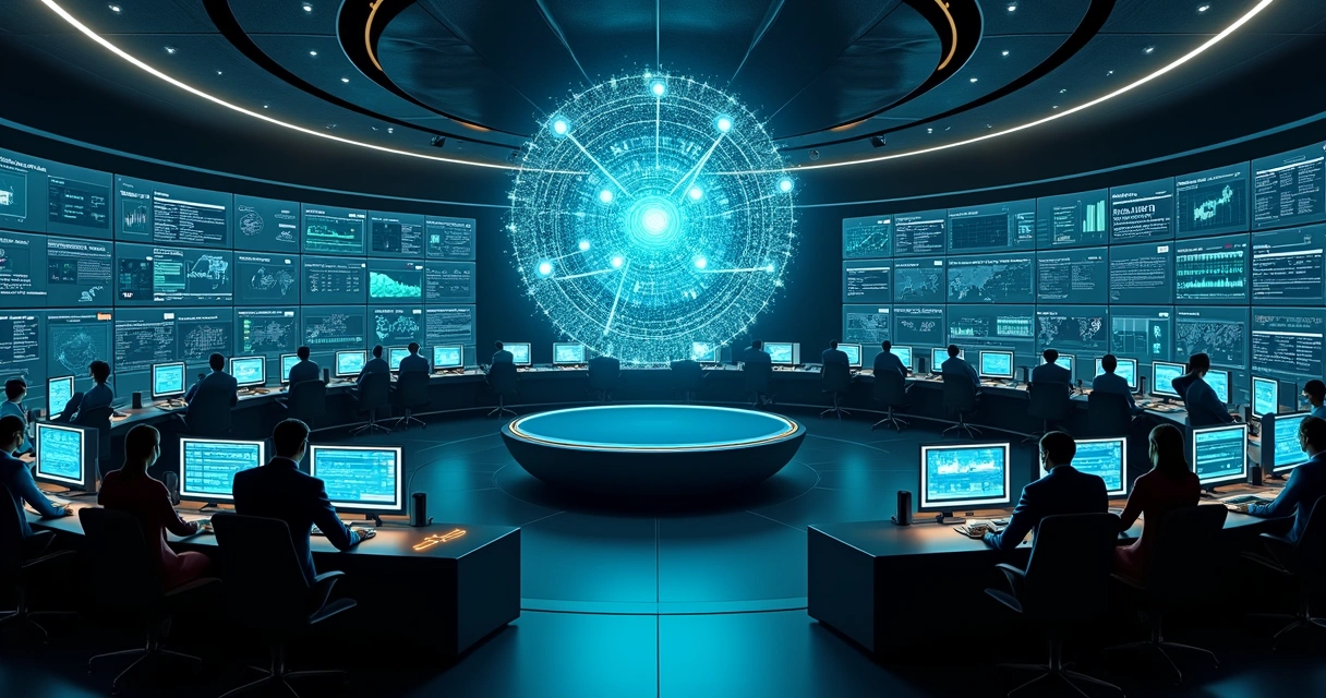 Multi-asset hedge management dashboard in futuristic digital control room 
