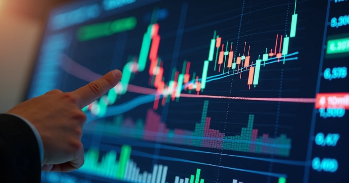 Digital screen showing a live hedging strategy during market stress 