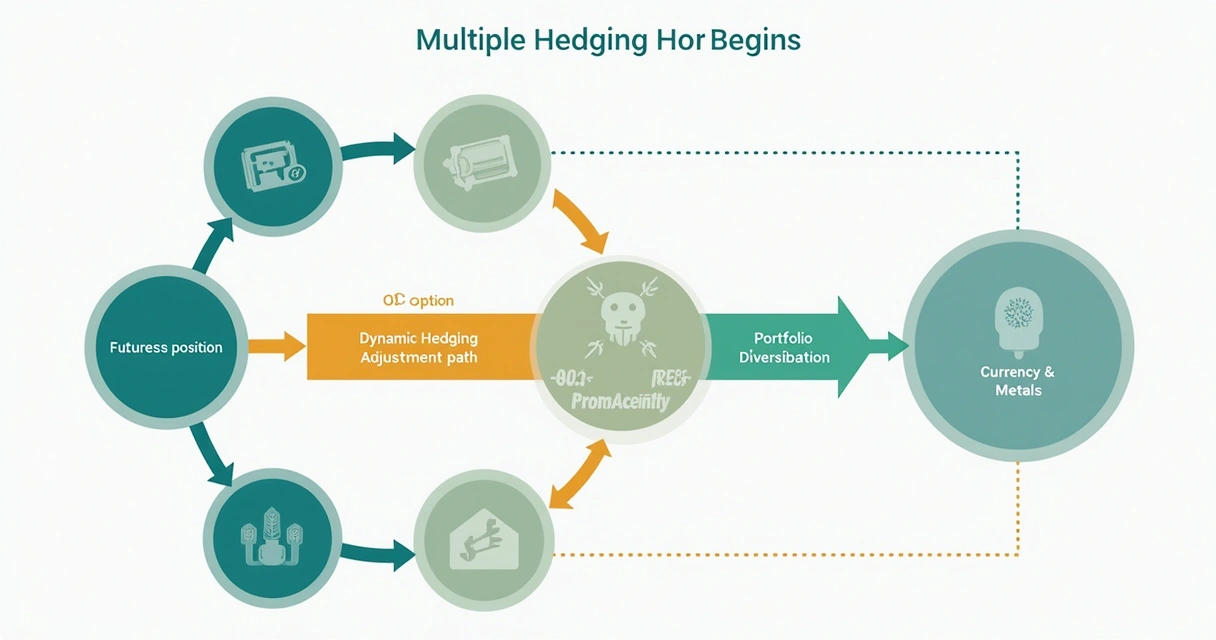 Visual diagram of hedging strategies for risk control 
