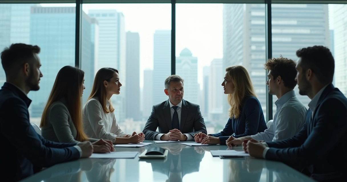 Subtle workplace dynamics during team meeting