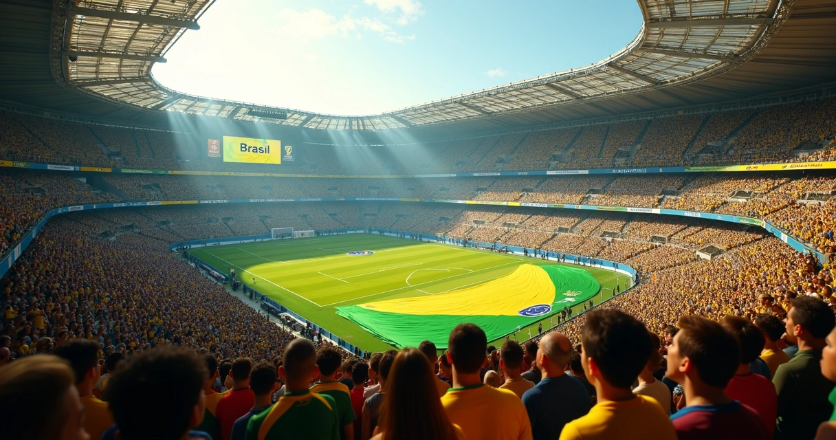 Pessoas cantando o hino nacional do Brasil. 