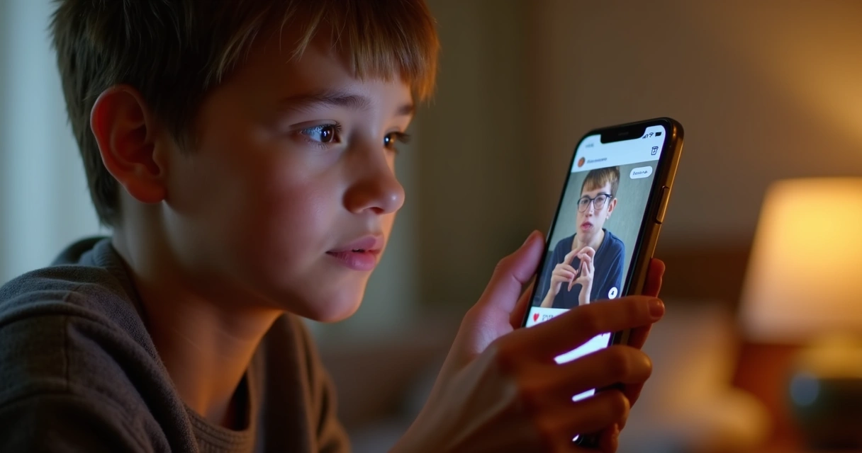 Pessoa mexendo no celular lendo história no Instagram 