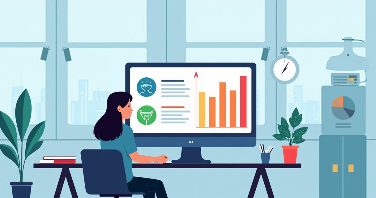 Historial digital de ausencias y permisos en pantalla de computadora 