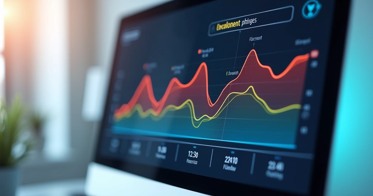 Gráfico de evolução de medidas corporais em tela de computador 