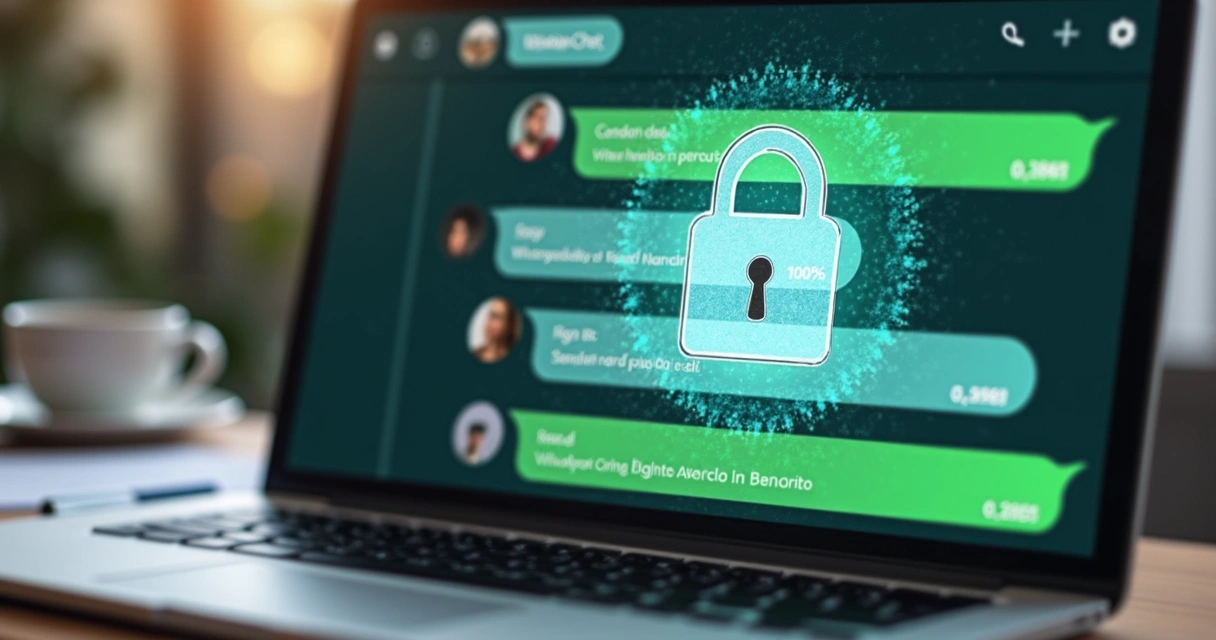 Histórico de conversa do condomínio pelo WhatsApp protegido por cadeado digital 