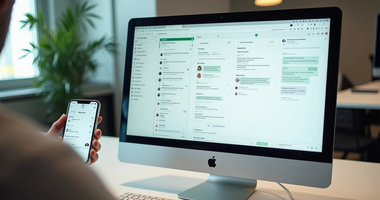 Histórico de conversas integradas com WhatsApp em tela de CRM