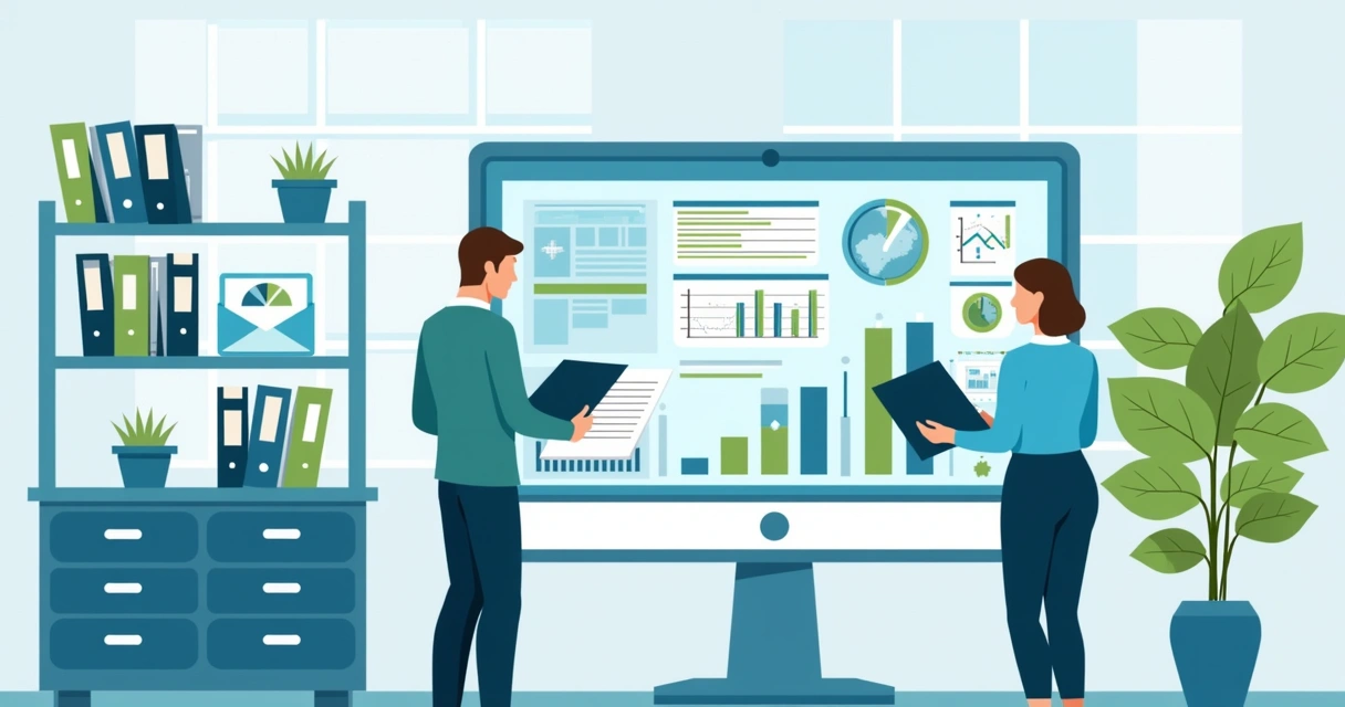 Histórico financeiro de empresa exibido em tela de computador