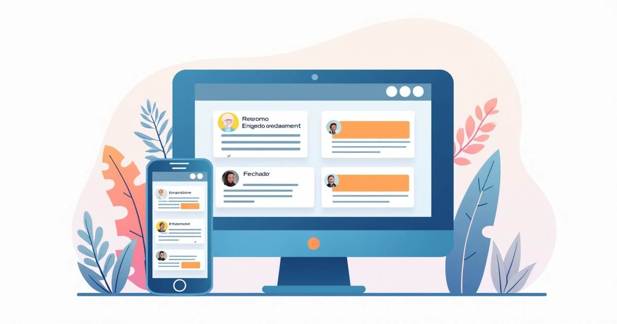 Histórico de interações entre vendedor e cliente em interface fácil 