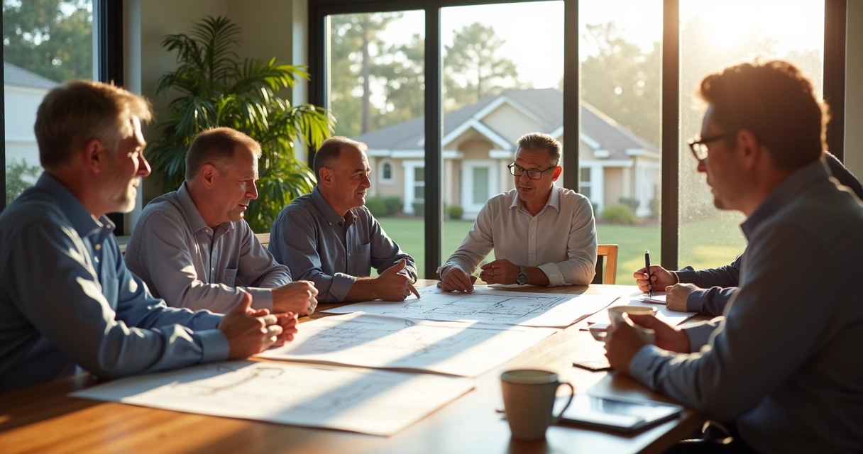 Architectural review committee examining home upgrade plans