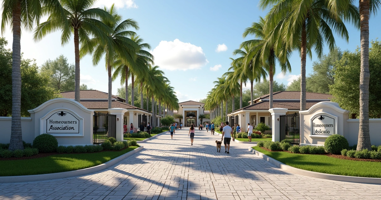 Florida HOA community entrance and amenities