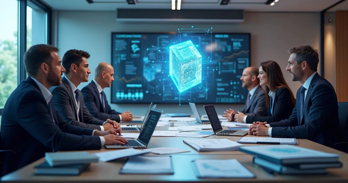 Holding familiar discutindo investimentos em ativos digitais e custódia.