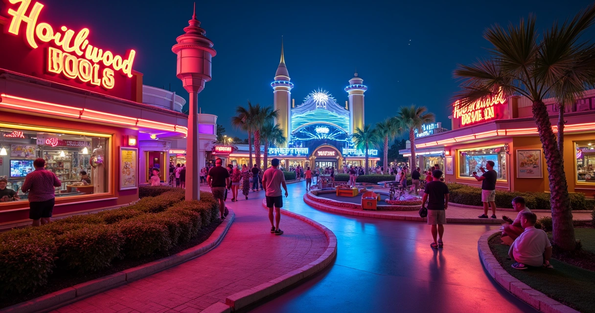 Pista temática do Hollywood Drive-In Golf no CityWalk 