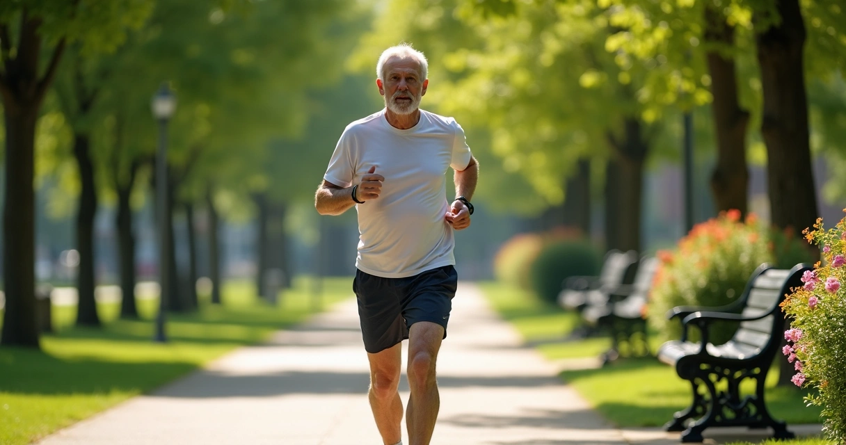 Homem praticando atividade física ao ar livre em parque