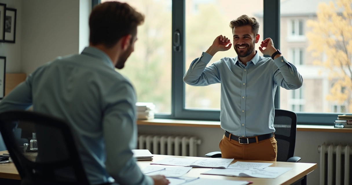 Homem recuperando autoconfiança após receber feedback