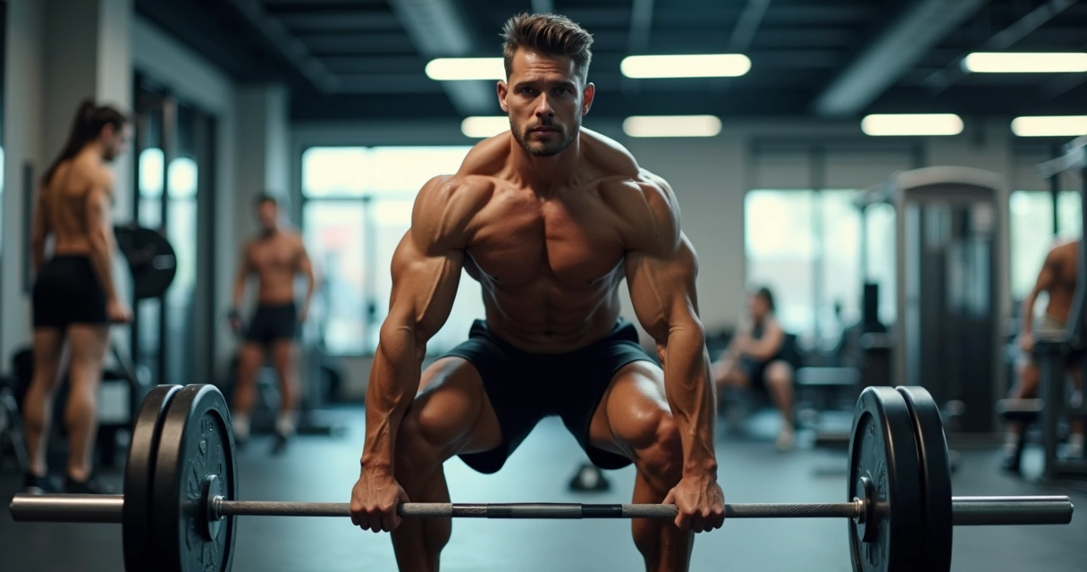 Homem praticando treino full body em academia