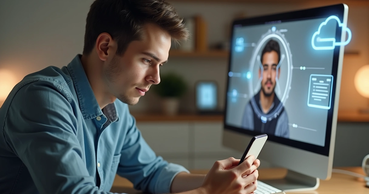 Pessoa utilizando aplicativo de certificação digital em smartphone 