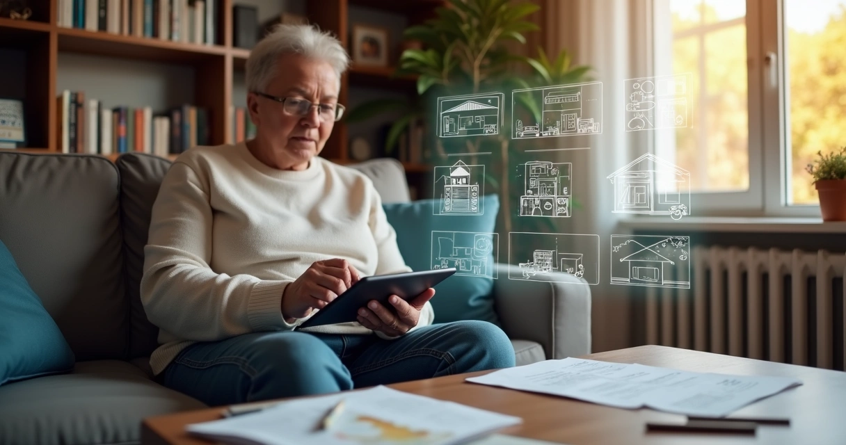 Proprietário consultando informações de manutenção no tablet 