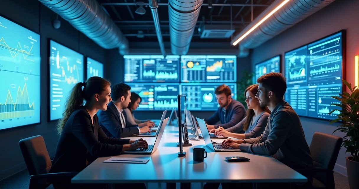 Equipe da Hora Certa Contabilidade trabalhando em um coworking digital 