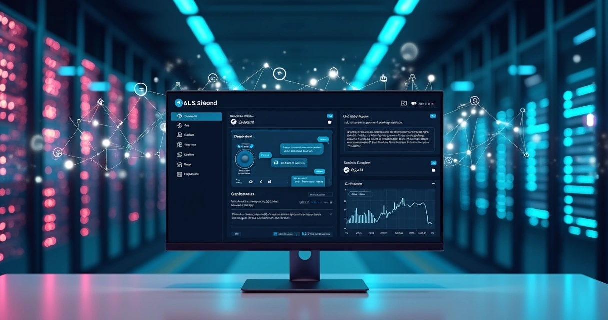 Dashboard com agente de IA em nuvem rodando em infraestrutura escalável 
