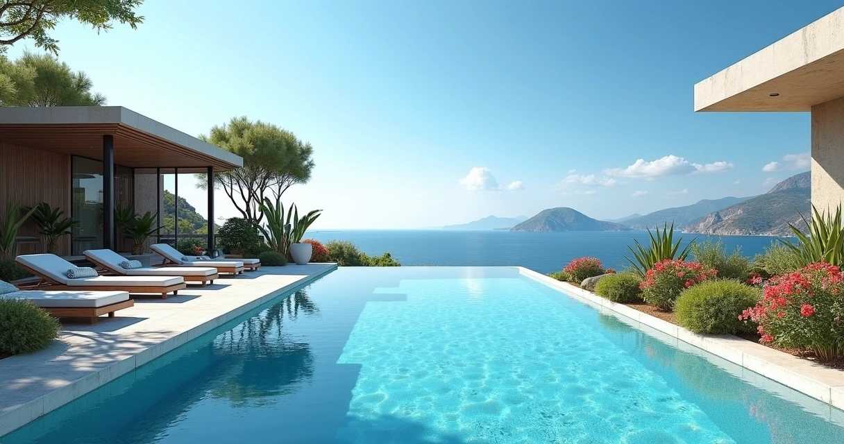 Piscina exclusiva em hotel de luxo na Sardenha 